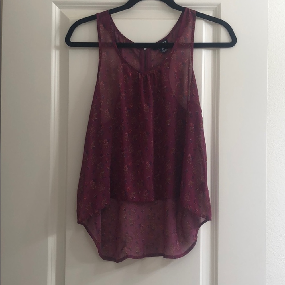 Flowy floral tank top